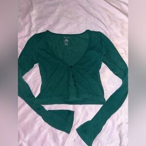 Cotton Candy Teal Ribbed Top